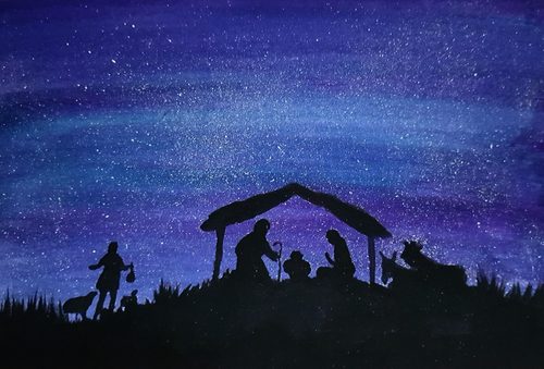 Lorna. Nativity, gouache,